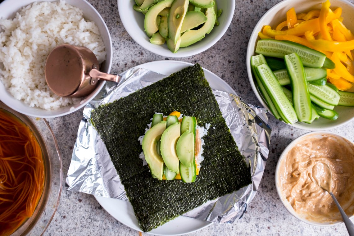 2 Sushi burger ingredients r