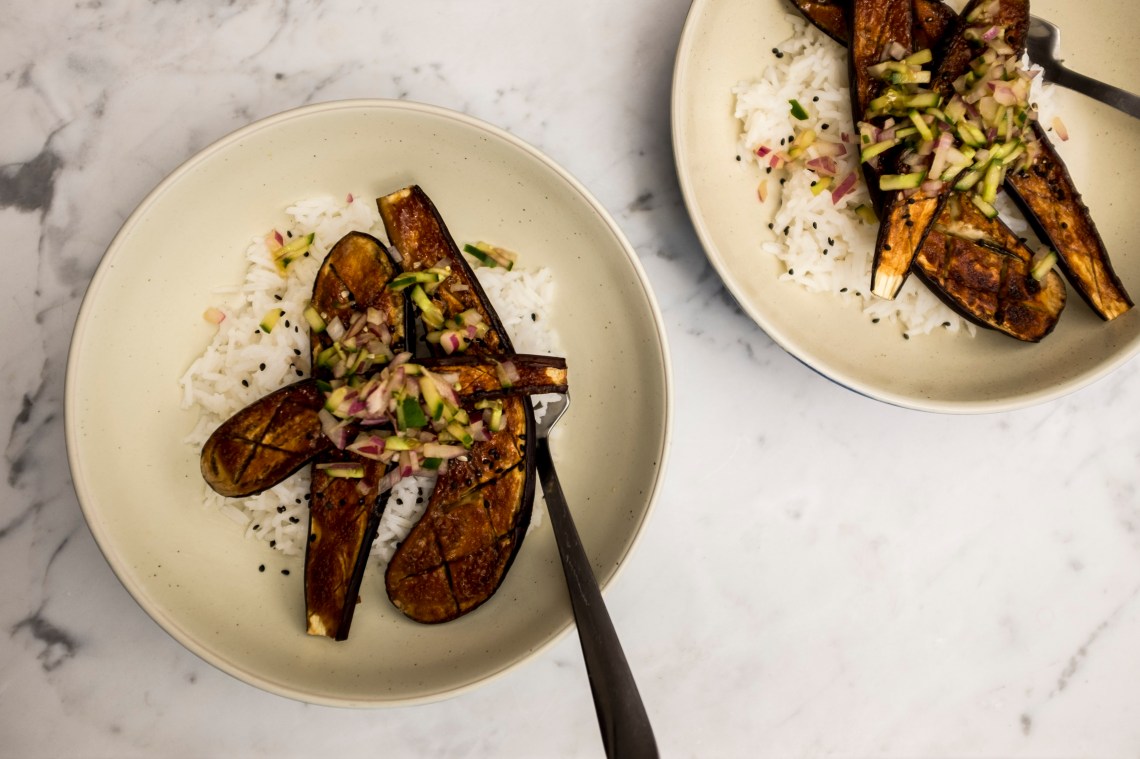 Kale Mary Blog miso eggplant